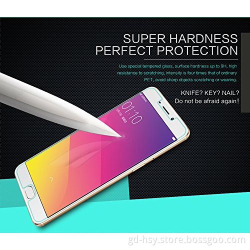 For OPPO R9 Screen Protector,Premium 0.33mm High Definition Tempered Glass Screen Protector for OPPO R9 5.5 inch